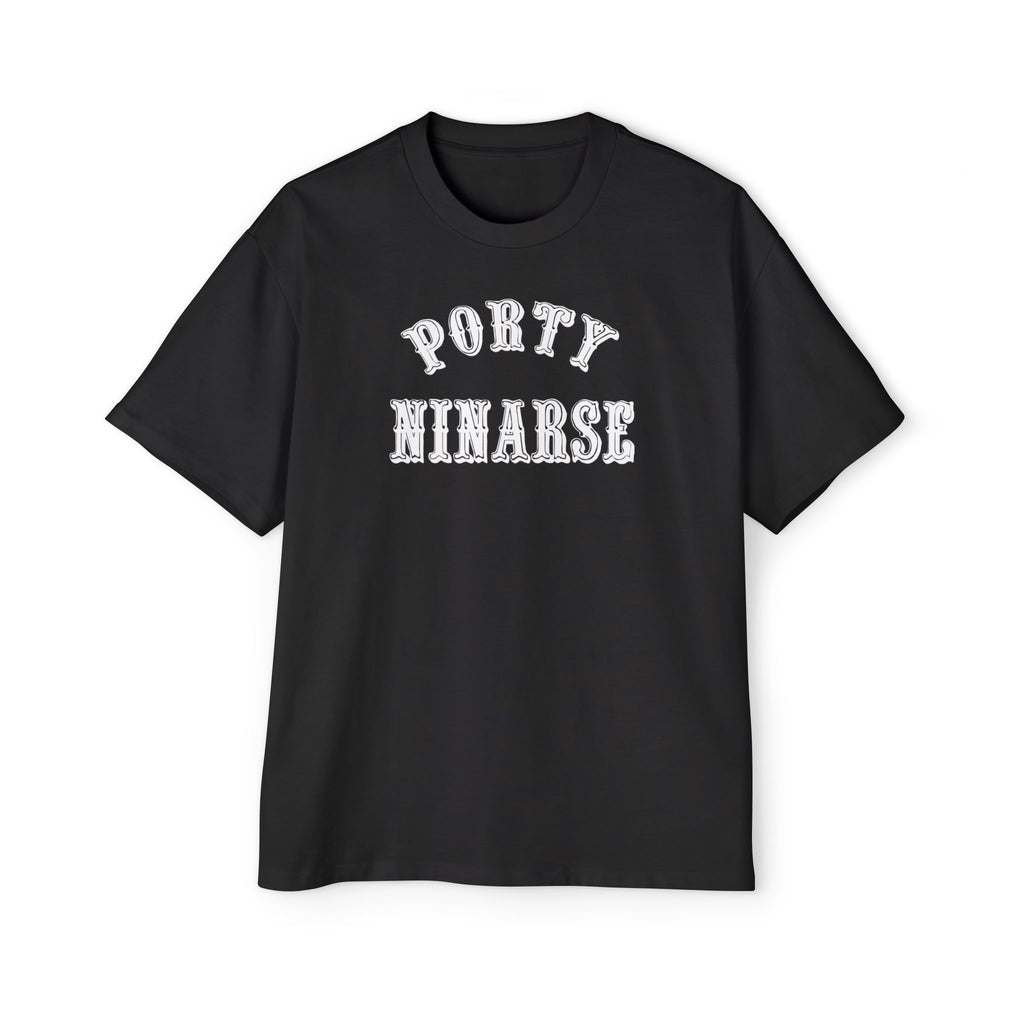 Porty Ninarse vintage black oversized cotton t-shirt