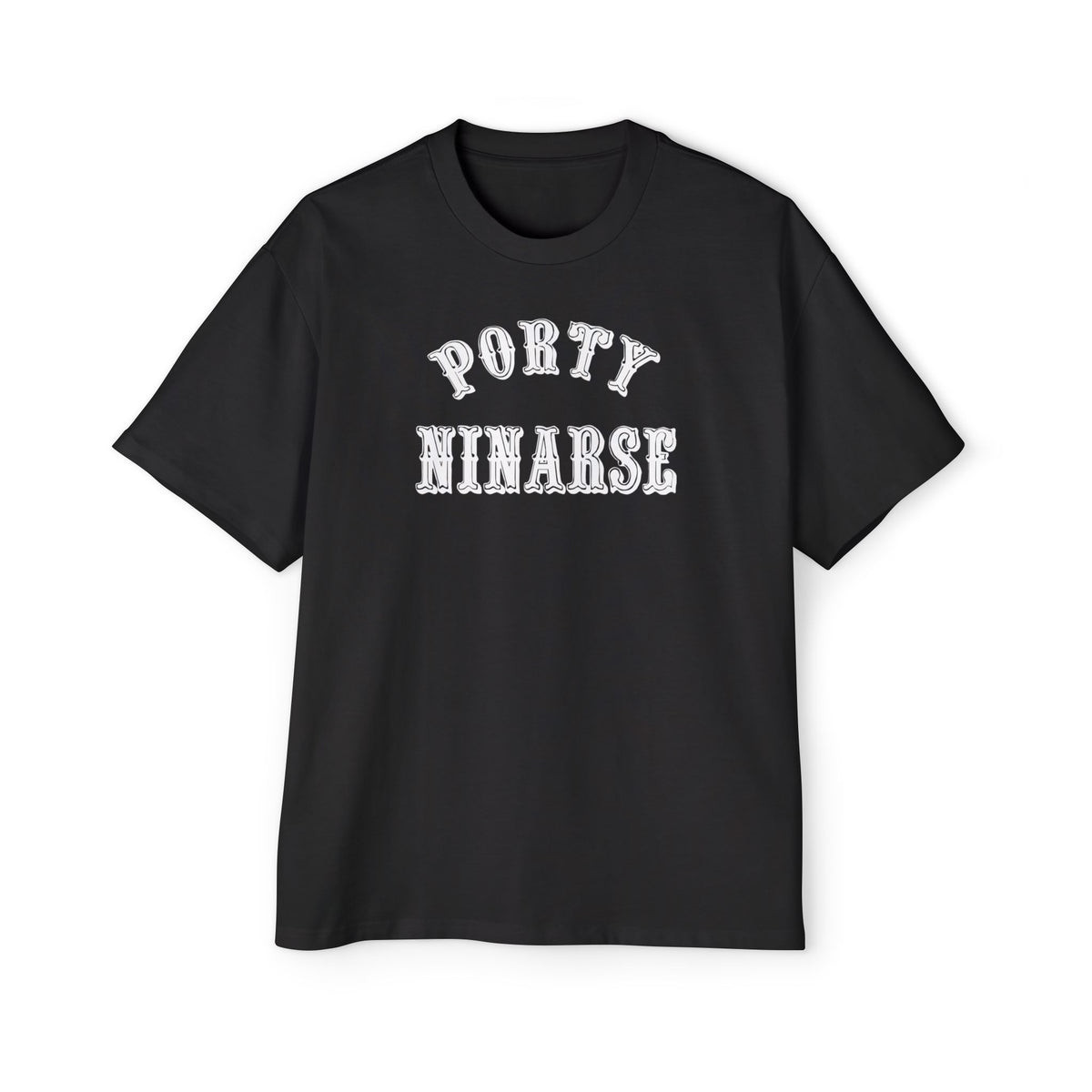 Porty Ninarse vintage black oversized cotton t-shirt