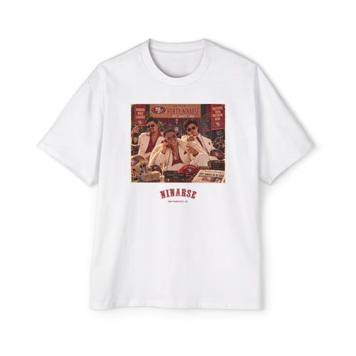 Porty Ninarse 1985 Draft Day white oversized cotton t-shirt