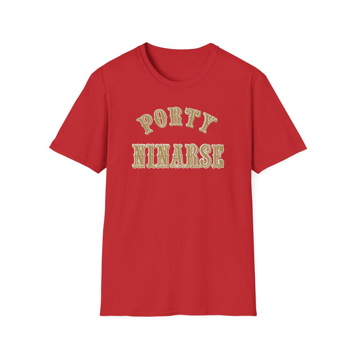 Vintage Red & Gold Cotton Lightweight Tee